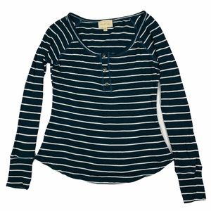 ModCloth Striped Thermal Long Sleeve Striped Top M